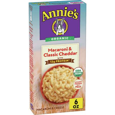 Annie's Organic Macaroni and Cheese, 12g Protein
