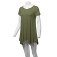 thumbnail image 5 of SSOULM INCH & FIT Women's Round Neck Short Sleeve Asymmetrical Hem Tunic Tank Top. Made in U.S.A, 5 of 5