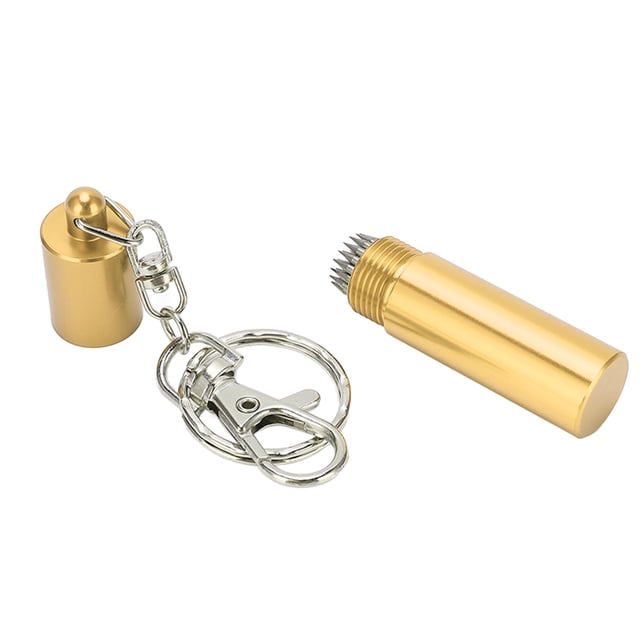 Pool Cue Tip Shaper, 2.3x0.6in Billiard Snooker Pool Cue Tip Tool Shaper Cue Tip Shaper with Keychain for Continuously Puncture Surface of the Skin Head