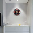 thumbnail image 5 of Yayeee Wall Clock Battery Operated 9.5" Silent Quartz Non-Ticking for Living Room Decor, Red Abstract, 5 of 8