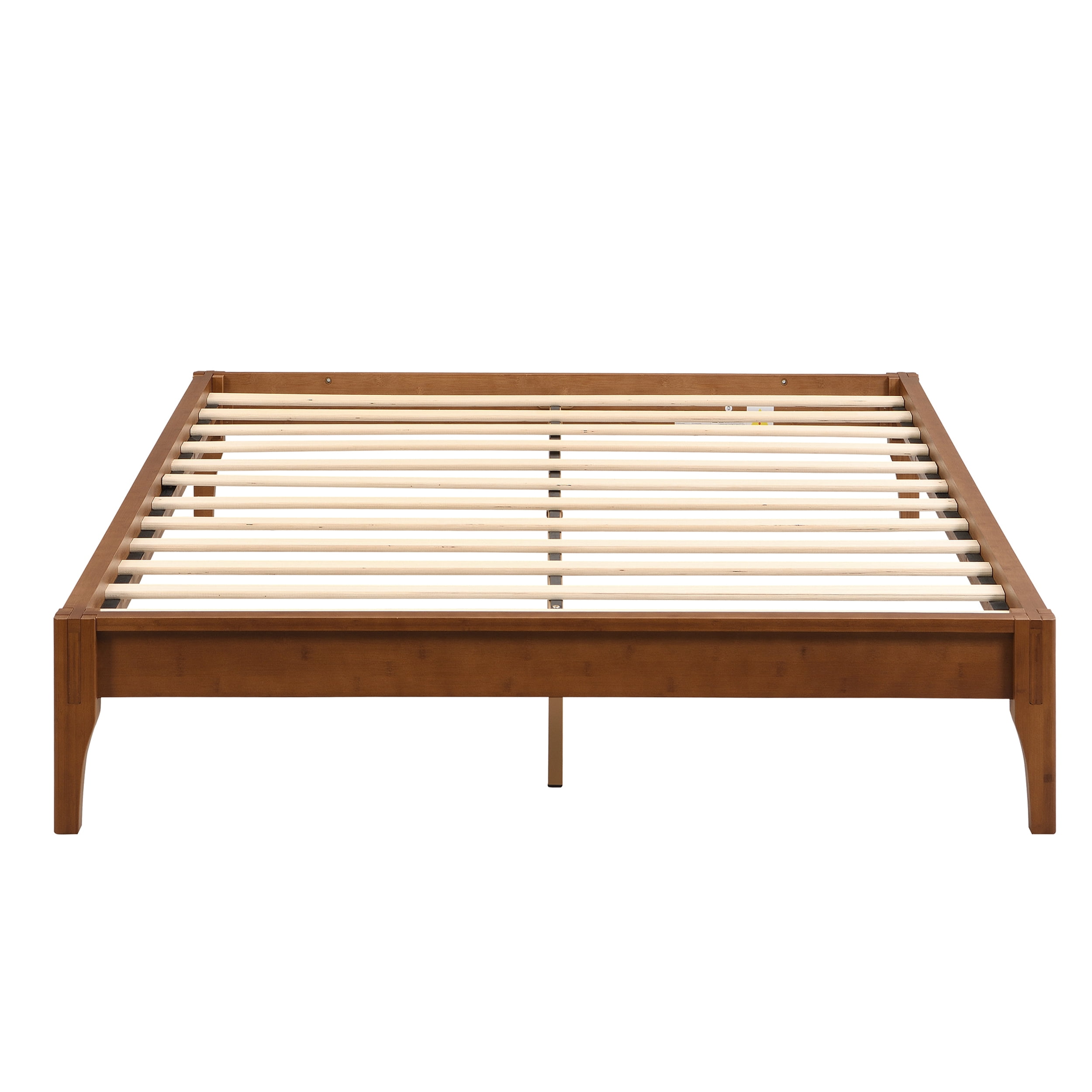 Cadre de lit plateforme en bambou massif sec de 30 cm (12 pouces), marron, Noble House