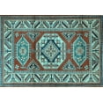 thumbnail image 1 of Ahgly Company Indoor Rectangle Persian Light Blue Traditional Area Rugs, 3' x 5', 1 of 4