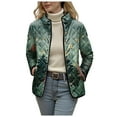 thumbnail image 6 of larppty Women's Quilted Jackets 2025 Lightweight Christmas Jacket Button Down with Pockets Winter Coats Padded Outwear (Dark Green, XS), 6 of 9
