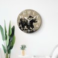 thumbnail image 4 of 14 Inch Wall Clock Battery Operated Silent Clock Decorative for Office, Kitchen, Outdoor, Living Room，Vintage Style Wild Wildlife Bear Hand Charming, 4 of 4
