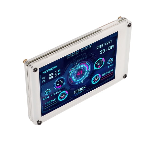 Monitor De Temperatura De Computadora, Interfaz USB Dual, Pantalla De Panel De Sensor De PC, Tema De Bricolaje IPS De 3,5 Pulgadas Para Juegos