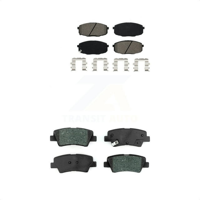 Front Rear Semi-Metallic Brake Pads Kit For 2019 Kia Soul Naturally Aspirated KSM-100575