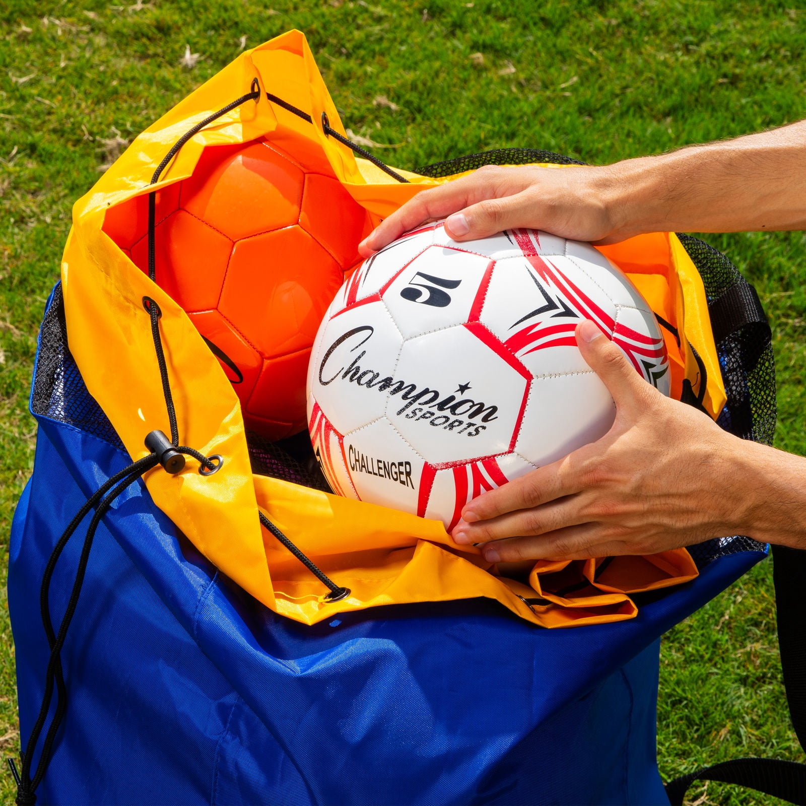 Champion Sports Multi-Sport Duffle Bag, Blue and Gold