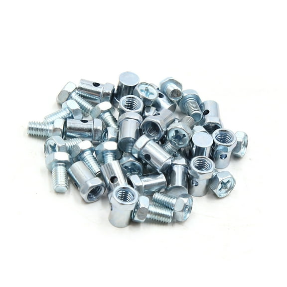 Unique Bargains 20pcs 5mm Thread Motorcycle Scooter Brake Cable Wire Solderless Nipple Screws