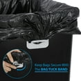 thumbnail image 5 of Pull Out Trash Can 29L Under Cabinet Kitchen Waste Bin with Bag Tuck Band Black, 5 of 22
