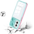 thumbnail image 3 of TJS for Motorola Moto G Stylus 5G 2024 Phone Case, Slide Camera Cover Full Body Bumper Protective Clear Cover (Pink/Blue), 3 of 3