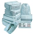 thumbnail image 1 of 8 Pcs Organisateur de Voyage Sacs de Rangement Vêtements Chaussures Pochette Bien Rangée Imperméable Portable Valise Étui de Rangement, 1 of 5
