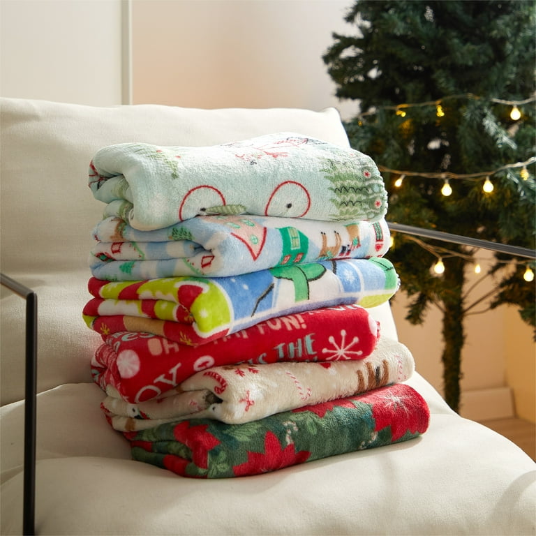Santa fleece blanket hot sale