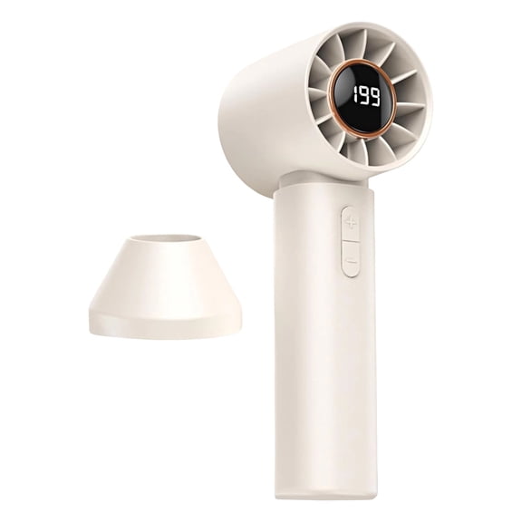 High Speed Handheld Turbo Fan, USB Rechargeable Portable Mini Fan With 199 Wind Speed LED Display Cooling Device, For Travel Outdoor Office Gym Summer Heat Relief Users