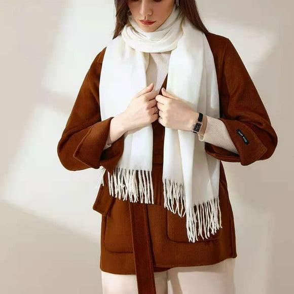RKSTN Scarf for Women Warm Fashionable Winter Warm Solid Scarf Wool Warm Long Girl Scarf Scarf