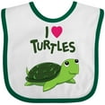 thumbnail image 3 of Inktastic I Love Turtles Boys or Girls Baby Bib, 3 of 4