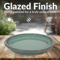 thumbnail image 2 of Sunnydaze Outdoor/Indoor High-Fired Glazed UV- and Frost-Resistant Ceramic Flower Pot Planter Saucers - 12" Diameter - Seafoam - 4-Pack, 2 of 10