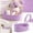 Light Purple, variant on Woven Cotton Rope Storage Basket With Handles | 13x5.9x3.9 Inch Oval Decorative Organizer Bin With Bow Knot For Bathroom Toilet Tank Top Nursery Bedroom (White)