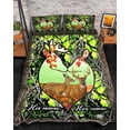 thumbnail image 1 of Peaceful Love Of Couple Juego de edredón y ropa de cama de pareja de ciervos impreso en 3D, 1 of 5