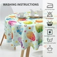 thumbnail image 5 of Easter Eggs Tablecloth, Cute Bunny Table Cloth for Party Decoration, Round 60 Inch, Happy Easter Themed Tablecloths for Dinner Kitchen Party Picnic, 5 of 6