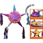 Customizable Fiesta Star Pinata - Girls Pastel Colors 24"