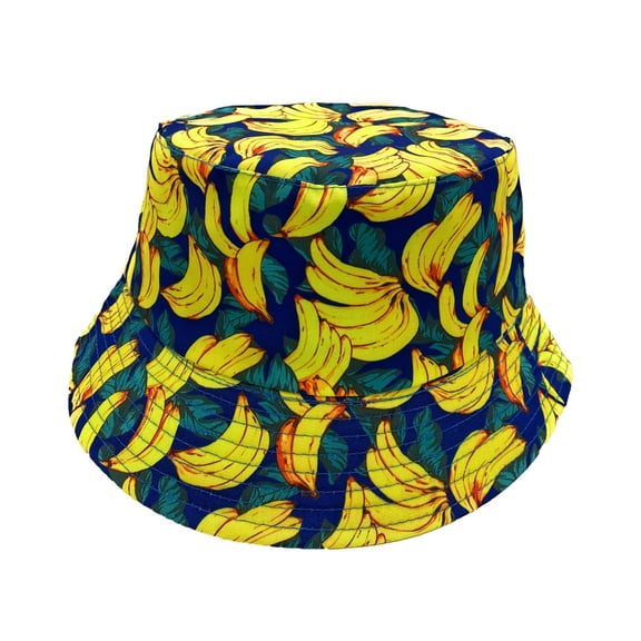 Empire Cove Fruit Designs Reversible Bucket Hat Fisherman Cap Women Men Banana