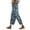 Blue, variant on YUANGUANST Women's Wide Leg Pants Women's Spring And Summer Casual 3D Printed Back Pocket Cotton And Linen Pants Office Slacks
