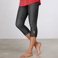 thumbnail image 2 of NinXxx Women's Solid Flare Cropped Pants Relaxed Summer Holiday Grey L, 2 of 8