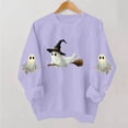thumbnail image 5 of Jsaierl Halloween Sweatshirts for Women Plus Size Ghost Graphic Pullovers Trendy Loose Fit Crewneck Long Sleeve Sweater Tops Halloween Costumes, Sizes S-2XL, 5 of 6