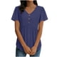 thumbnail image 1 of Camiseta de Encaje de Manga Corta de Cuello Alto para las Mujeres Muñeca de Manga Corta Botón para las Mujeres, Cintura Cinching V-Cuello de Verano Top, 1 of 9