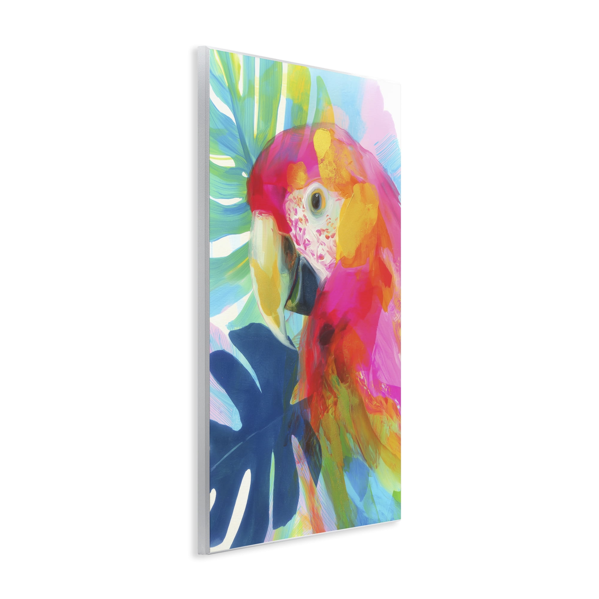 Stupell Industries Scarlet Macaw in Paradise Wall Plaque Art, design by Chromatic Storm Studio