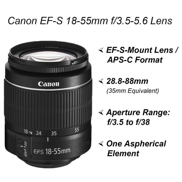 Canon EOS 4000D Rebel T100 18MP DSLR Camera with 18-55mm lens + Flash Top  Bundle