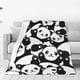 thumbnail image 1 of Balery Seamless Pattern Cute Panda Manta de Felpa Suave y Acogedora – Cobija de Franela Aterciopelada para Cama, Lavable y Cálida para Sofá, Mascotas, Transpirable-50"x40", 1 of 7