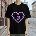 thumbnail image 3 of Black T Shirts for Men, Glitch Heart 3 Graphic Mens Graphic Tees, 24846326,3XL, 3 of 8
