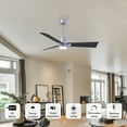 thumbnail image 5 of Matthews Fan Company AKLK-BN-BK-42 Alessandra 42” Brushed Nickel Ceiling Fan with 3 Matte Black Blades, Integrated LED Light Kit, Remote Control, Indoor/Outdoor Wet Rated, 5 of 6