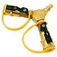 thumbnail image 3 of CarpNettore 1/4" RV Propane Quick Connect Y Splitter Adapter 2 Way for Grill Camping BBQ, 3 of 9