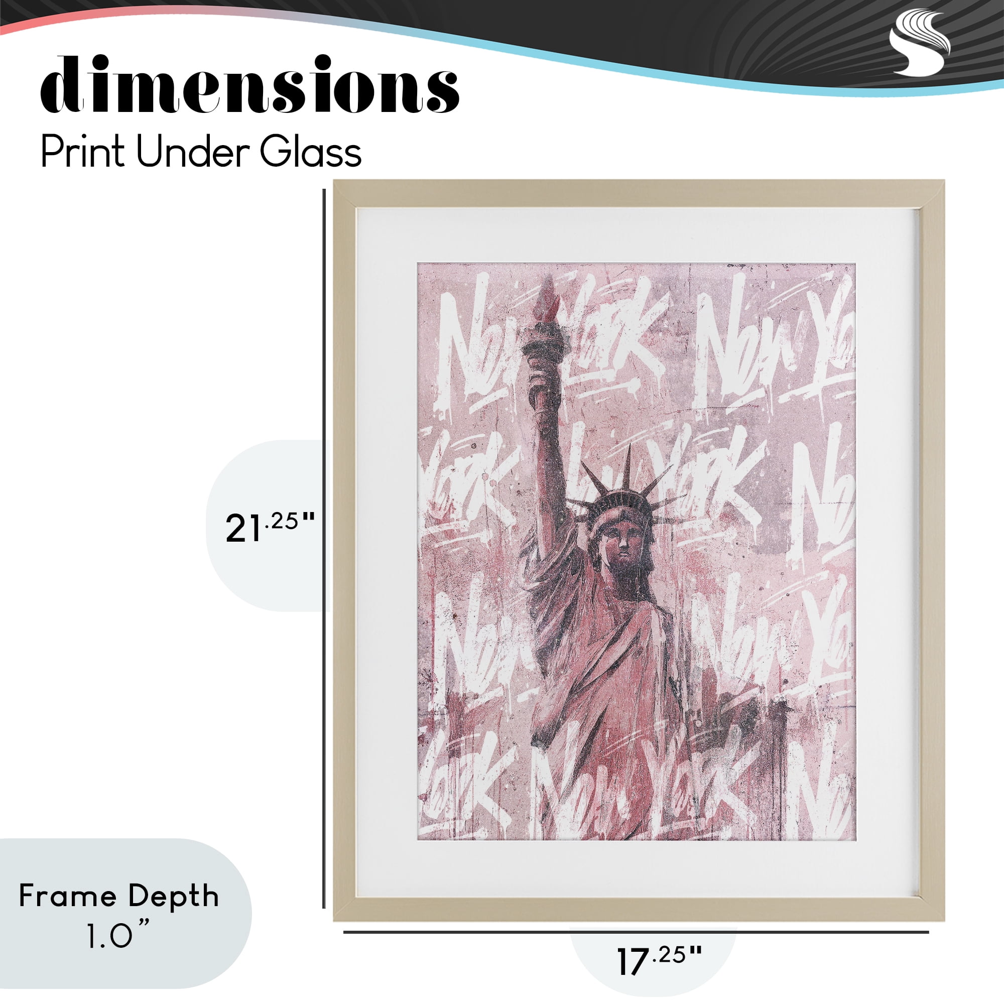 Stupell Industries Sparkle Of The City Statue Birch Framed Print Under Glass, design by Svetlana Aleynikova