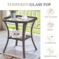 thumbnail image 5 of POCASSY 3PCS Outdoor Swivel Chair Set with Side Table, 6-Inch Thick Seat Cushions All Weather Wicker Patio Swivel Chairs with 2-tier Side Table for Porch Garden Balcony - Gray, 5 of 12