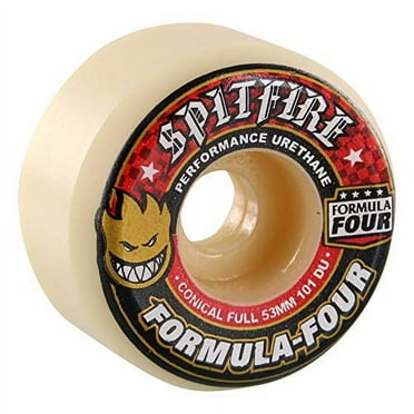 Spitfire Formula Four Conical Full Wheels 101duro White/Red (53mm)