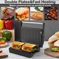 thumbnail image 2 of Small Size  Mini Panini Press Sandwich Pnini Grill For Grilling Steak Burger Sausage Non-stick Coating Auto Temperature Gt59, 2 of 6