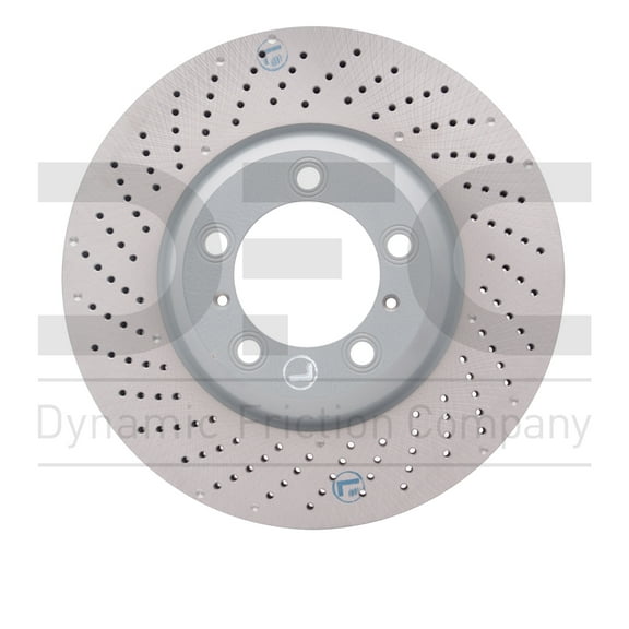 Front Left Dynamic Friction Company Hi-Carbon Alloy Brake Rotor (1) 920-02045D For 2007-2013 Porsche 911