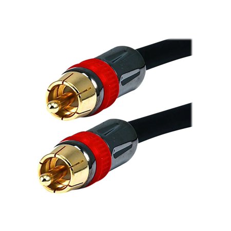 UPC: 0844660026815 | Monoprice Digital Coaxial Audio Cable – 3 Feet – Black | High Quality RG6 RCA CL2 Rated  Gold plated