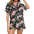 thumbnail image 2 of Censtreet Women's 2 Piece Pajama Set Lightweight Summer Pajamas Cute Pjs Sets Sleepwear Button Up Lounge Sets, 2 of 8