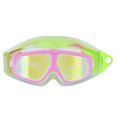 thumbnail image 1 of Alta definición, impermeable, antivaho, marco grande, galvanoplastia, gafas de natación para niños, equipo de natación, color blanco púrpura, 1 of 10