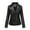 Black, variant on Feancey Fashion Leather Jacket Women Lightweight Zip up Bomber Jackets Fall Fashion Lapel Motocycle Outerwear with Pockets Beige 4XL