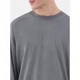 thumbnail image 4 of No Boundaries Men's & Big Men's Oversized Long Sleeve Tee Shirt, Sizes XS-5XL, 4 of 5