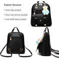 thumbnail image 4 of Mochila de cuero para niñas, minibolso de hombro acolchado de moda para adolescentes, tamaño pequeño, 4 of 5