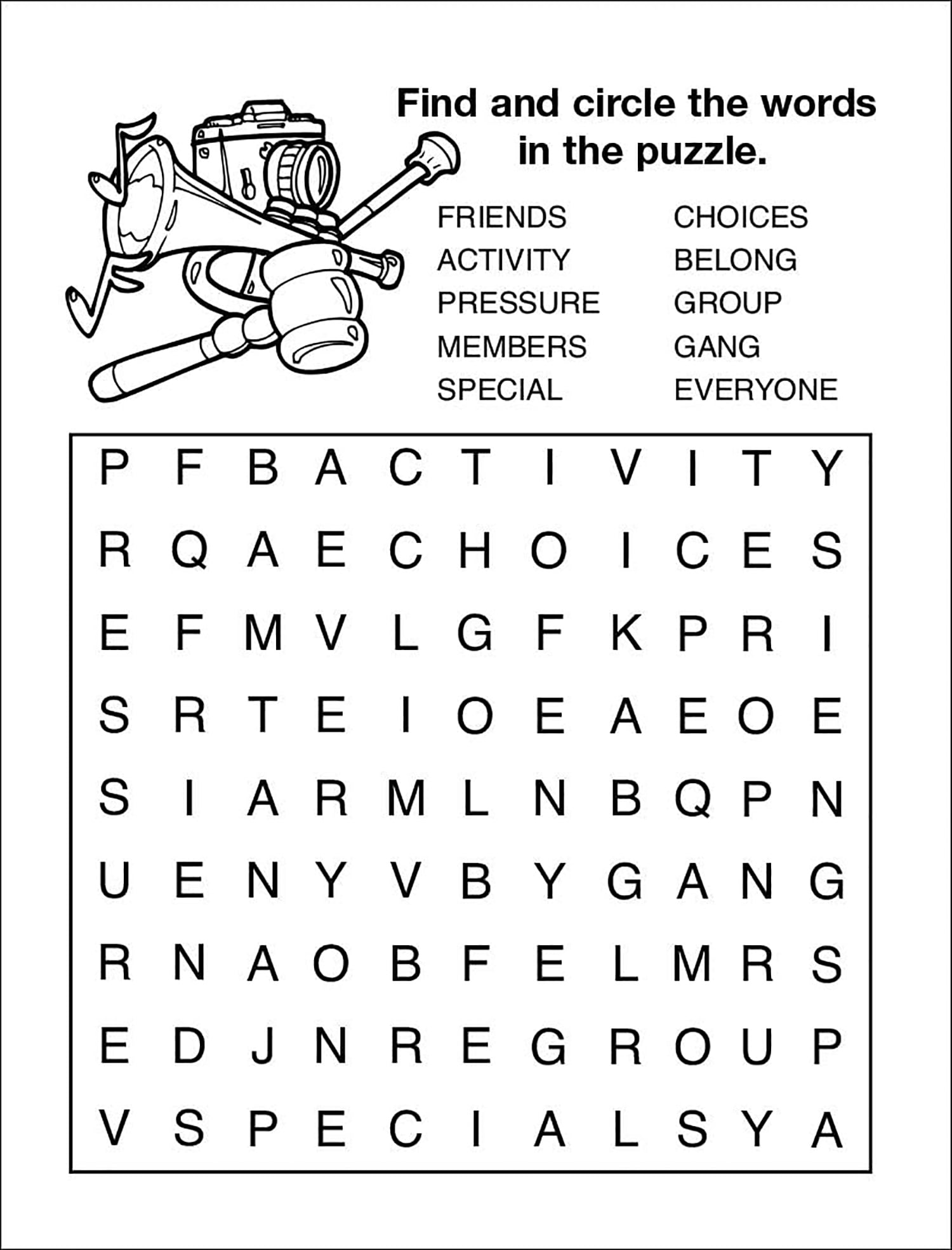 25 Pack - Gangs are Not For You Kid's Educational Coloring & Activity Books