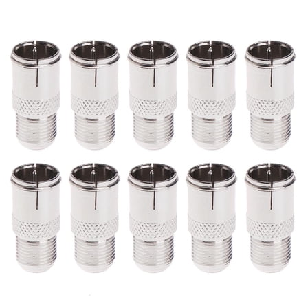 WE-POLUJ 10 Pcs Quick Fit F Connector Male Plug To Female Adapter - Push On RF Coaxial