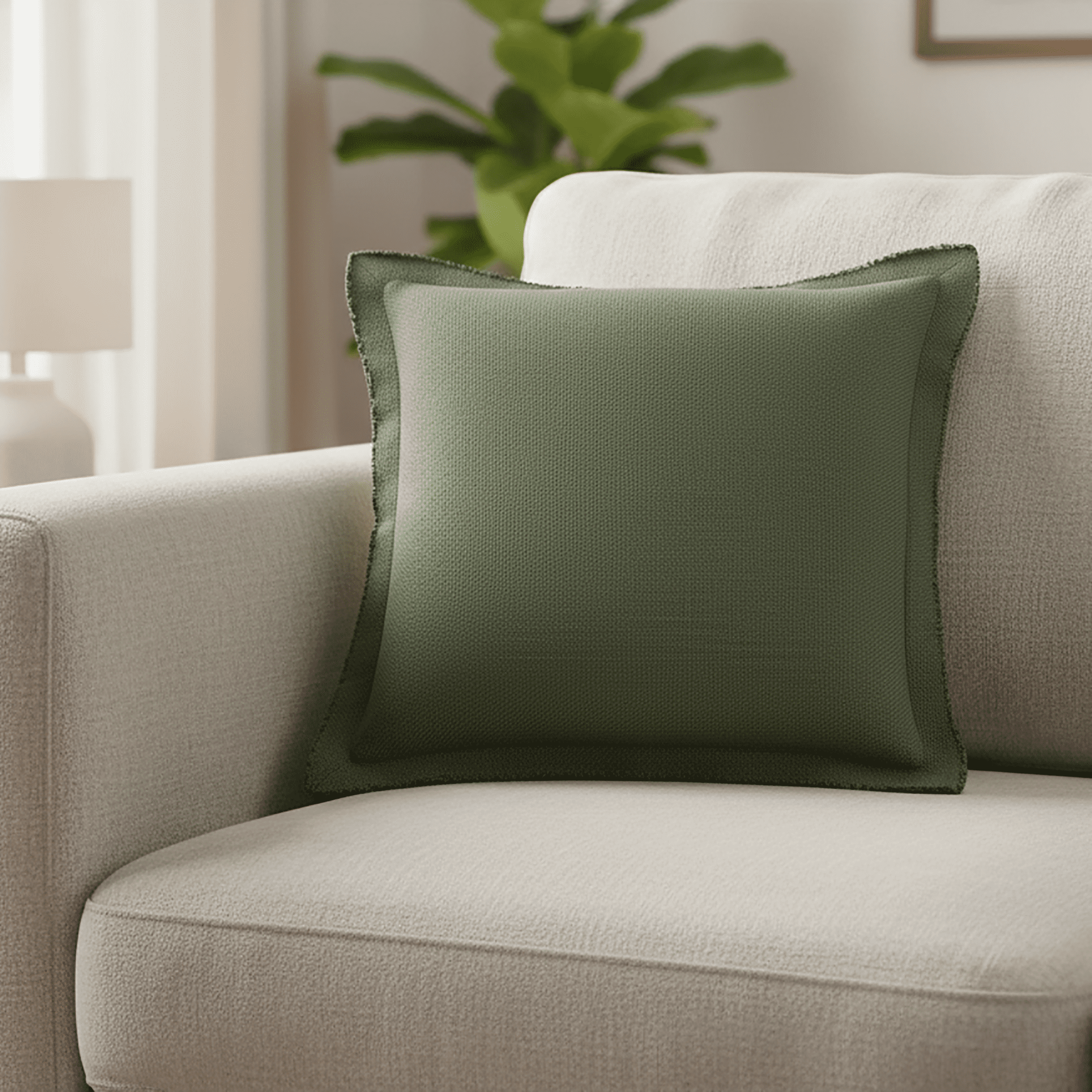 Better Homes & Gardens 20" x 20" Blake Bi-Flange Throw Pillow Cover, Cypress Tree