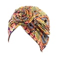 thumbnail image 5 of Guardurnaity Nudo Turbante Estampado Hijab Frente Beanie Estilo bohemio Pañuelo plisado Gorros retorcidos Bonnet Tipo de boda 11 tipo 11 2piezas Guardurnaity CBP469076, 5 of 5